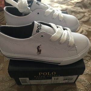 Ralph Lauren Boys White Sneakers